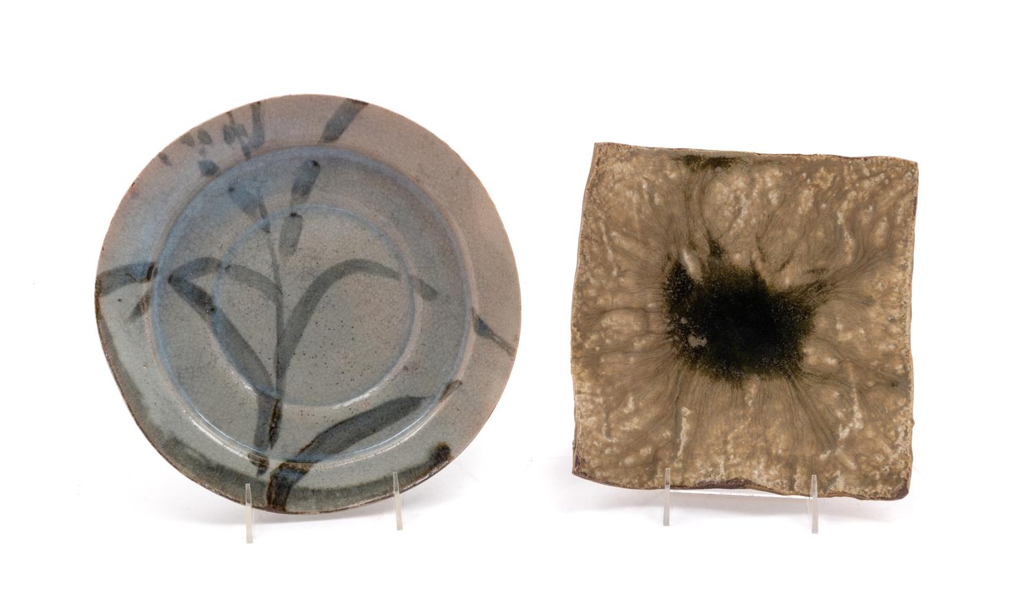 Two Japanese Glazed Pottery Articles
