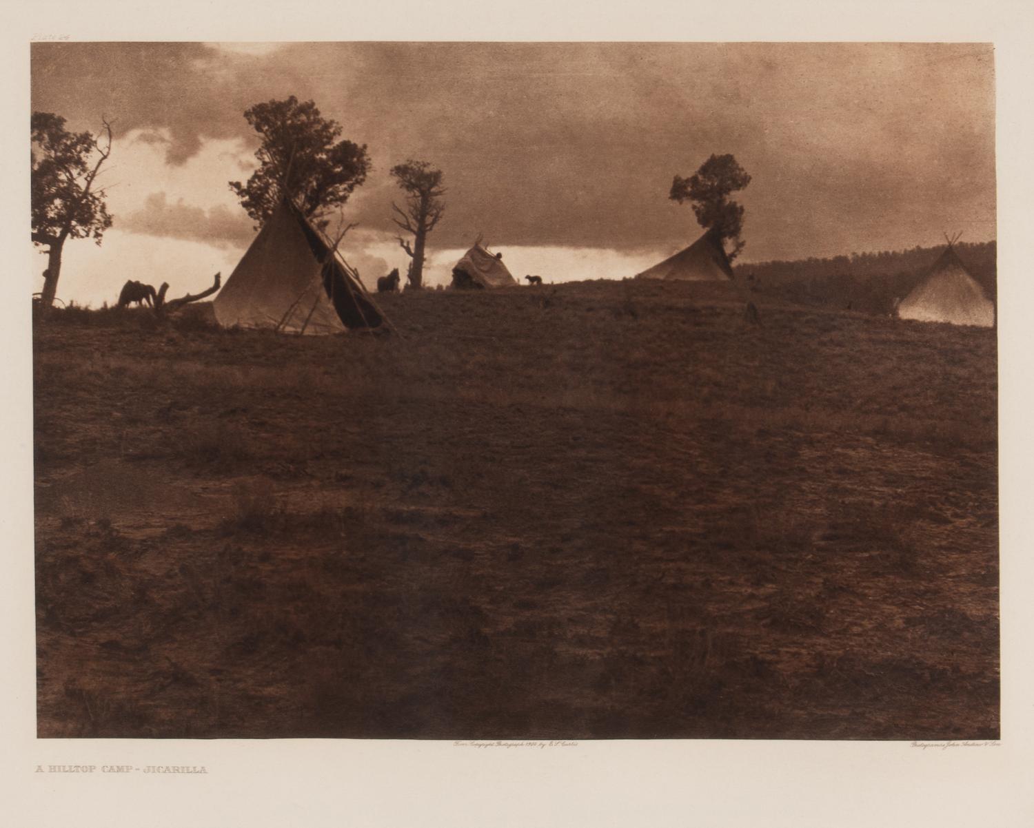 A Hilltop Camp - Jicarilla, Plate 24