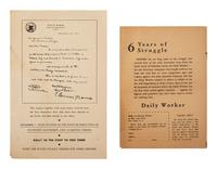 [CIVIL RIGHTS]. A small archive of items related to the Scottsboro Trial, including