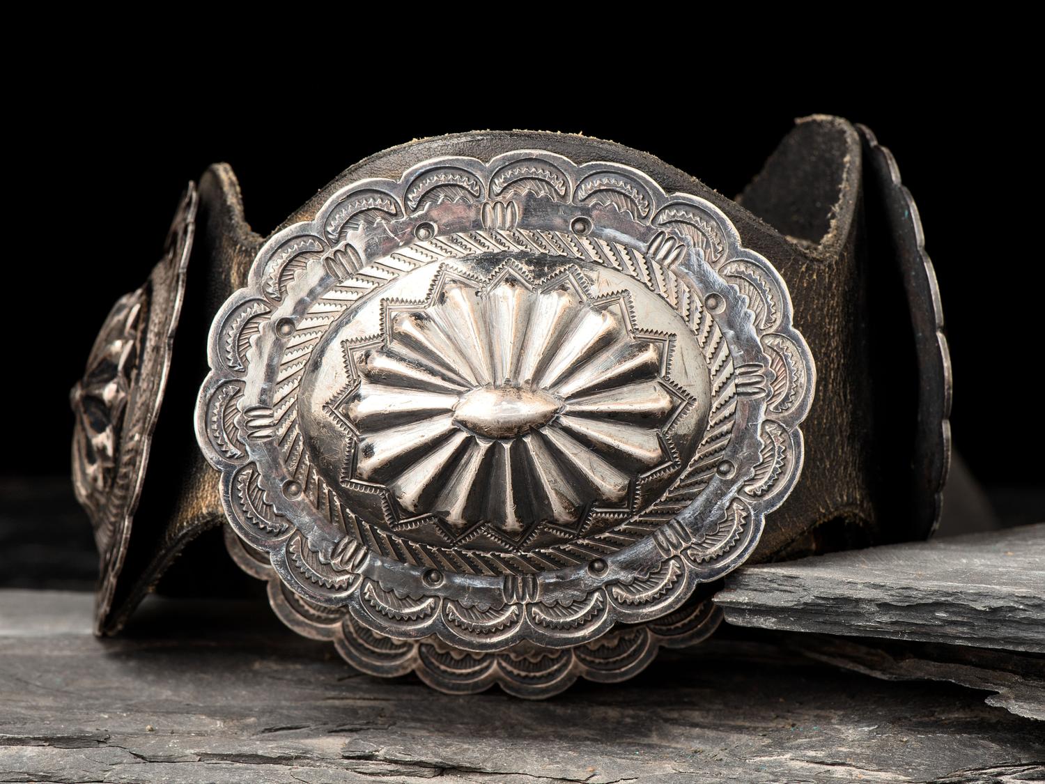Navajo Silver Concha Belt