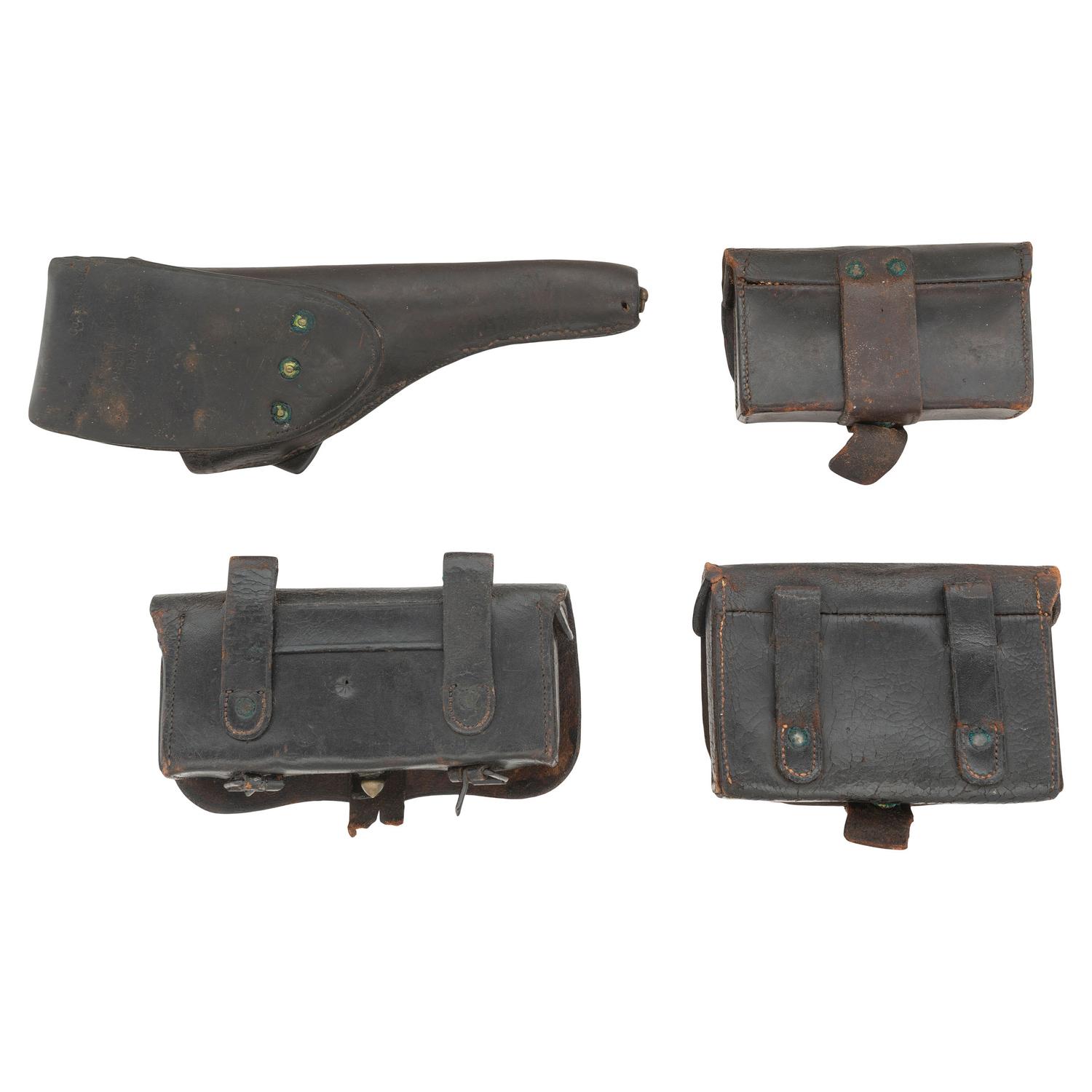 Group of Indian War Era US Leather Accoutrements