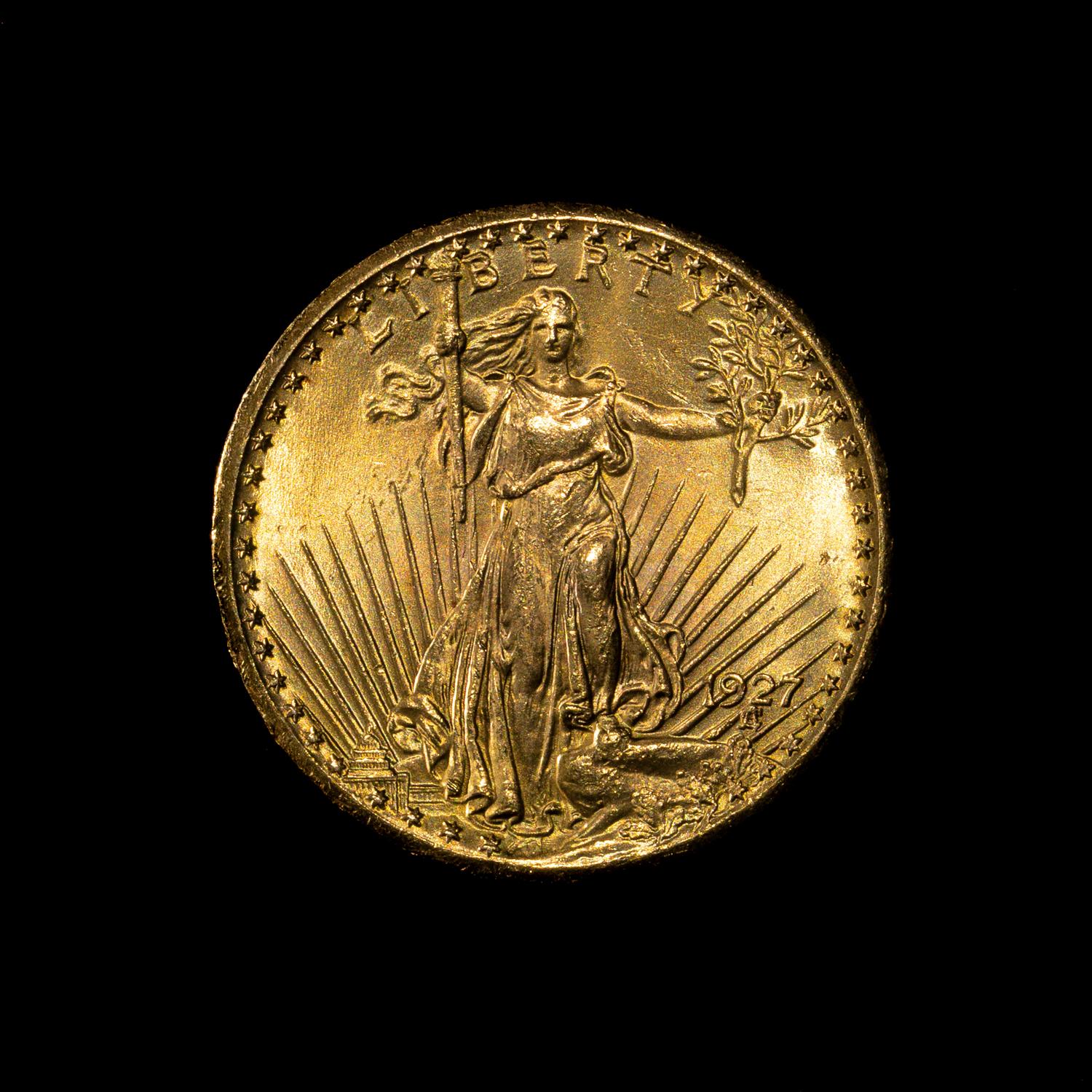 A United States 1927 Saint-Gaudens $20 Gold Coin