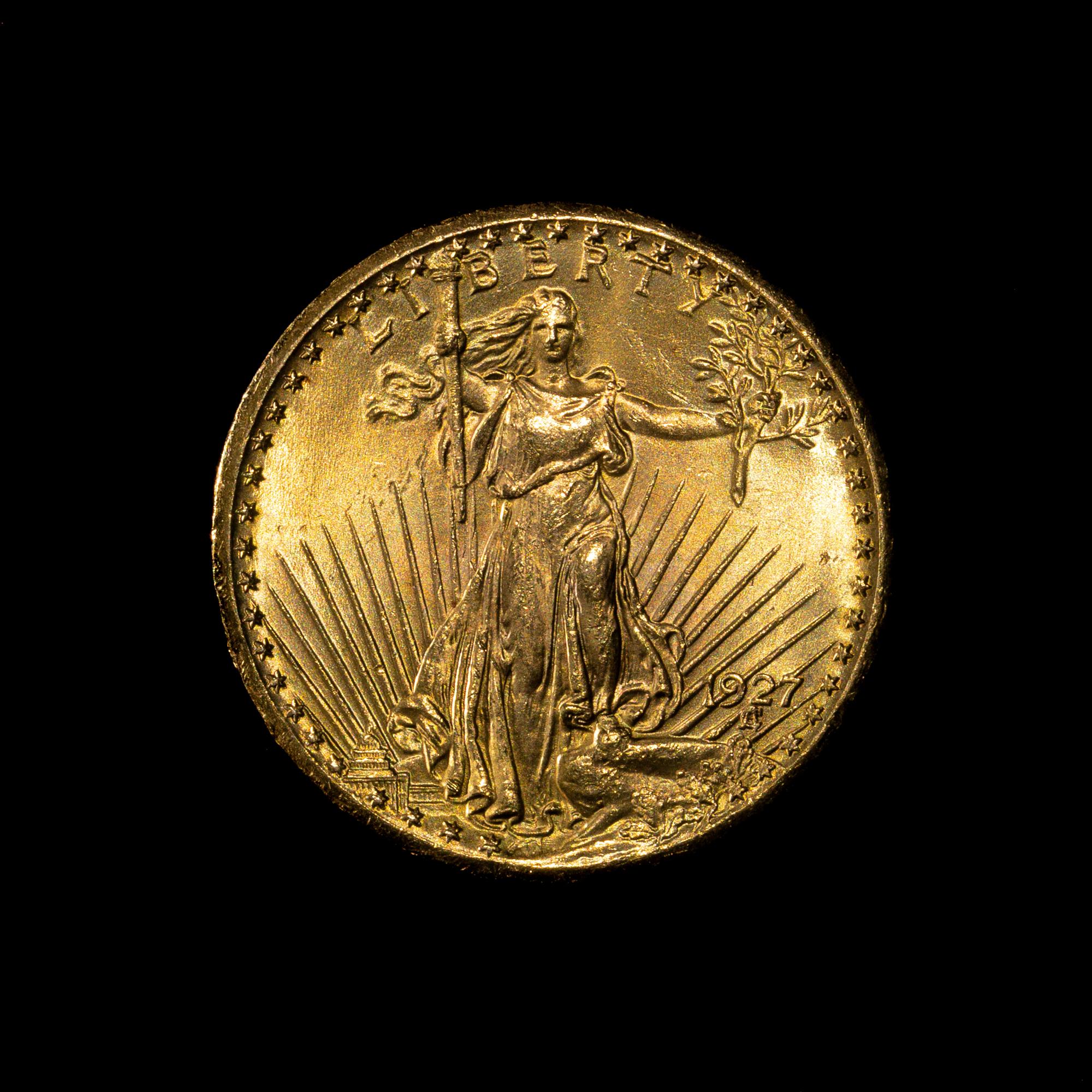 A United States 1927 Saint-Gaudens $20 Gold Coin