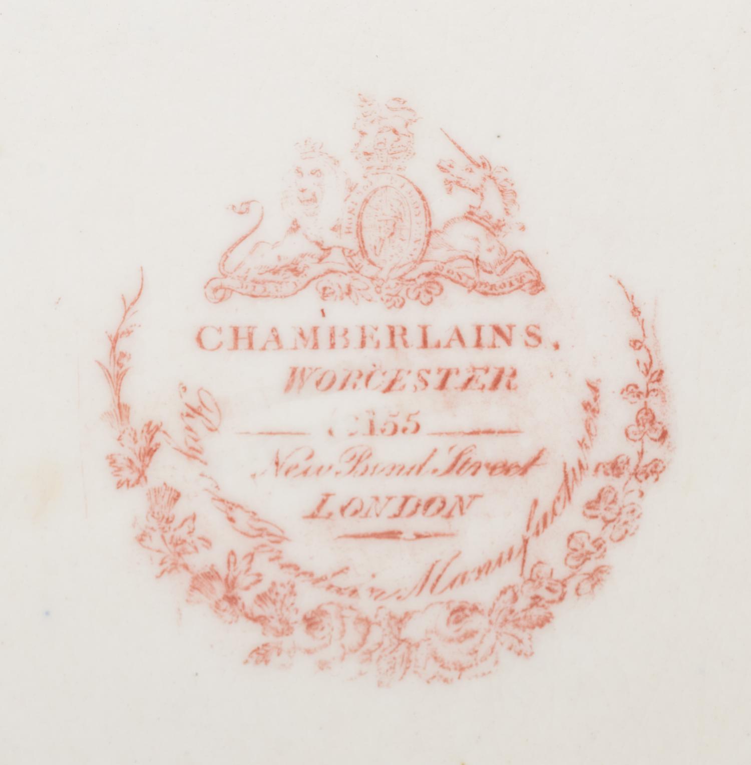 Four Chamberlain's Worcester Porcelain Articles from the Carnatic Service