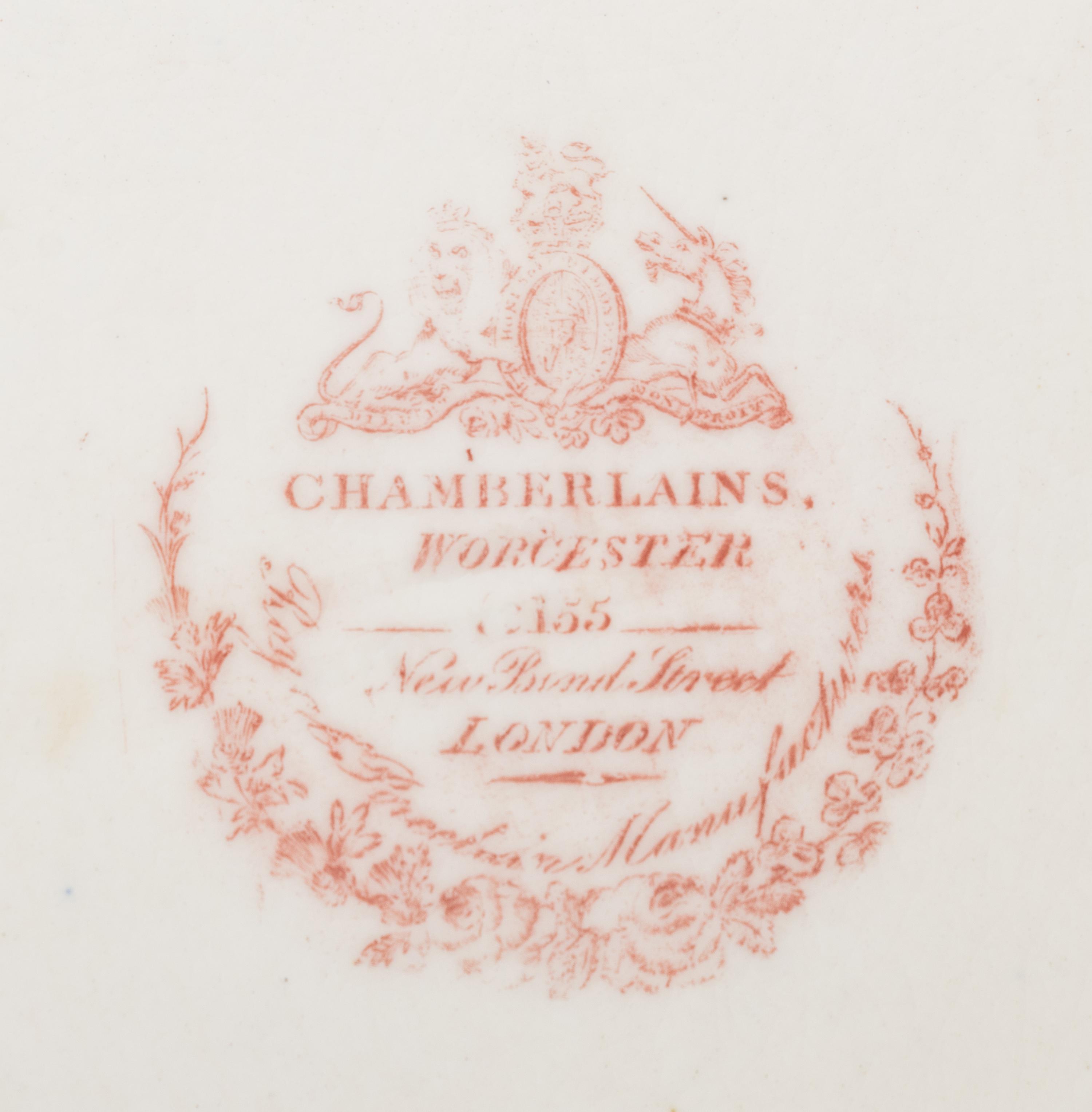 Four Chamberlain's Worcester Porcelain Articles from the Carnatic Service