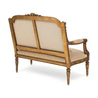 A Louis XVI Style Giltwood Settee