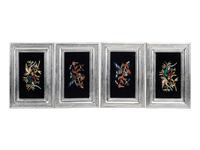 A Set of Four Italian Pietra Dura Plaques