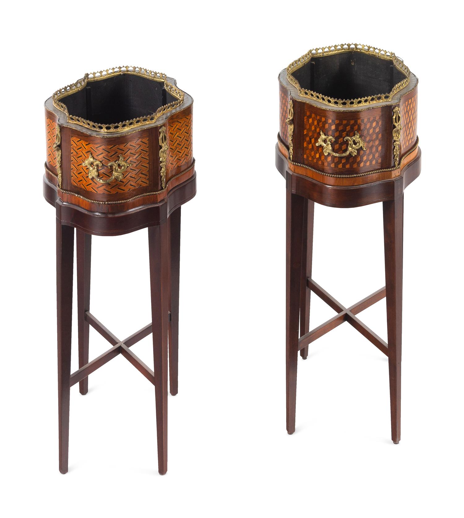 A Pair of Napoleon III Style Jardinières and Stands
