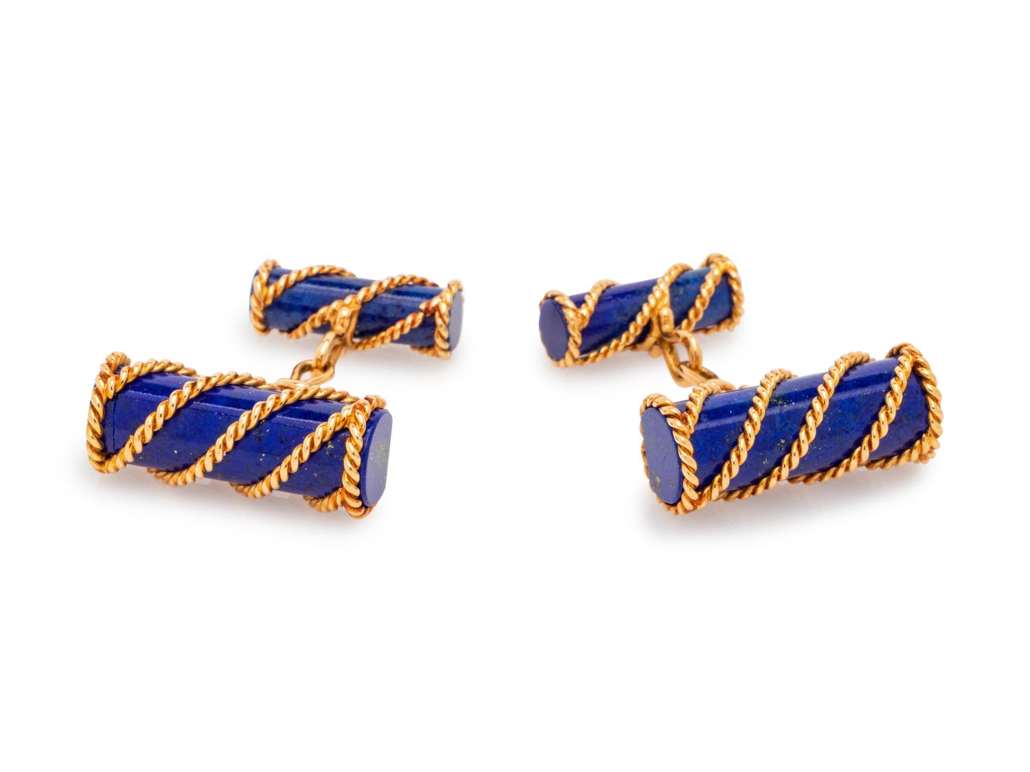 Gold and Lapis Lazuli Cufflinks