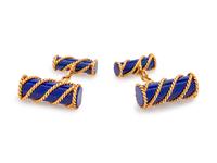 Gold and Lapis Lazuli Cufflinks
