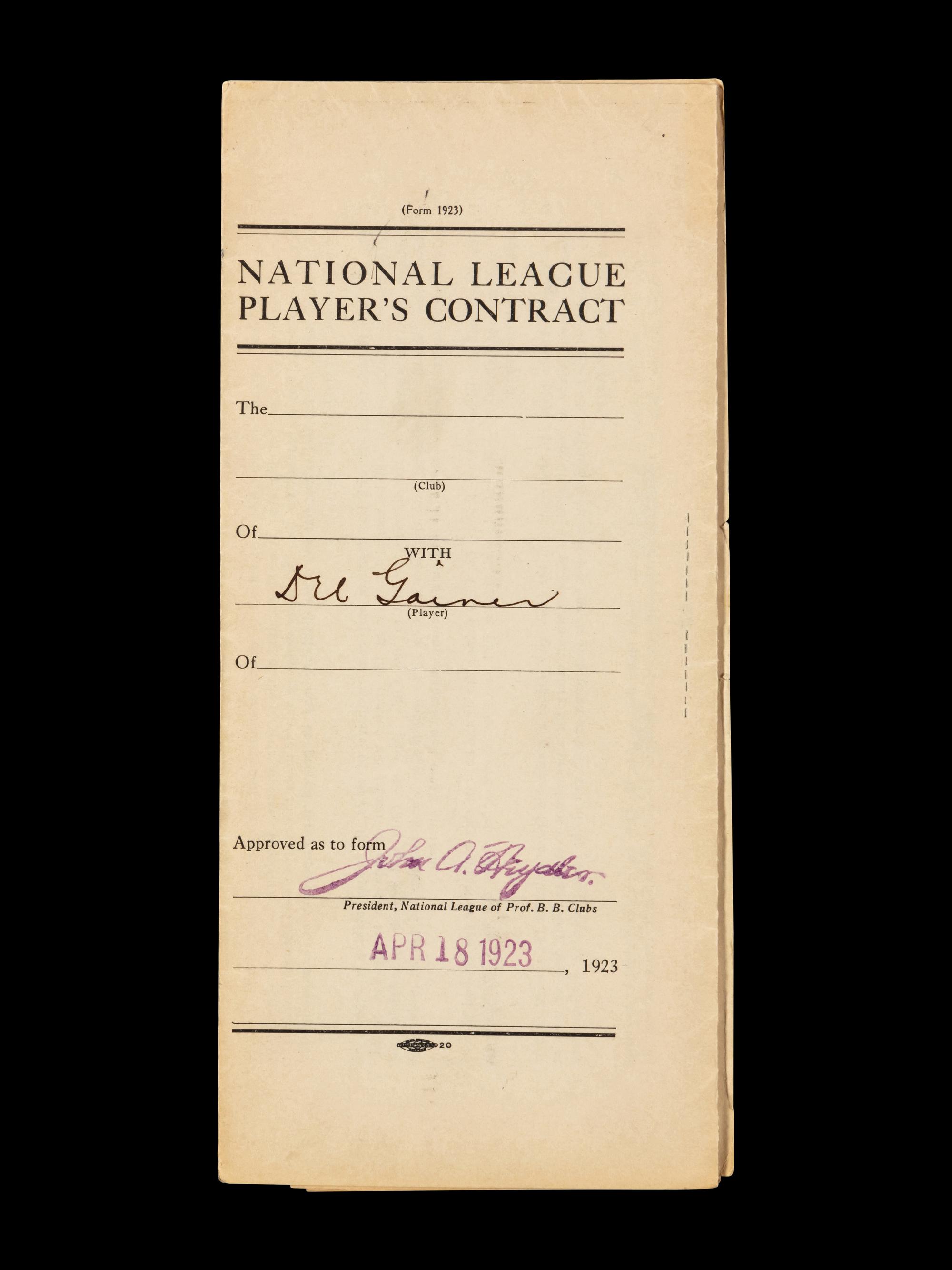 A Group of 15 1920s-30s St. Louis Cardinals Contract Agreements All Signed by Branch Rickey