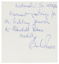 DOS PASSOS, John (1896-1970). Photograph signed ("John Dos Passos").