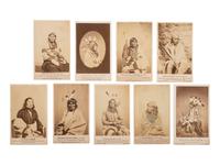 [Native Americans]. A group of 9 CDVs of Sioux involved in the 1862 Dakota Uprising in Minnesota. St. Paul, MN: Whitney's Gallery.
