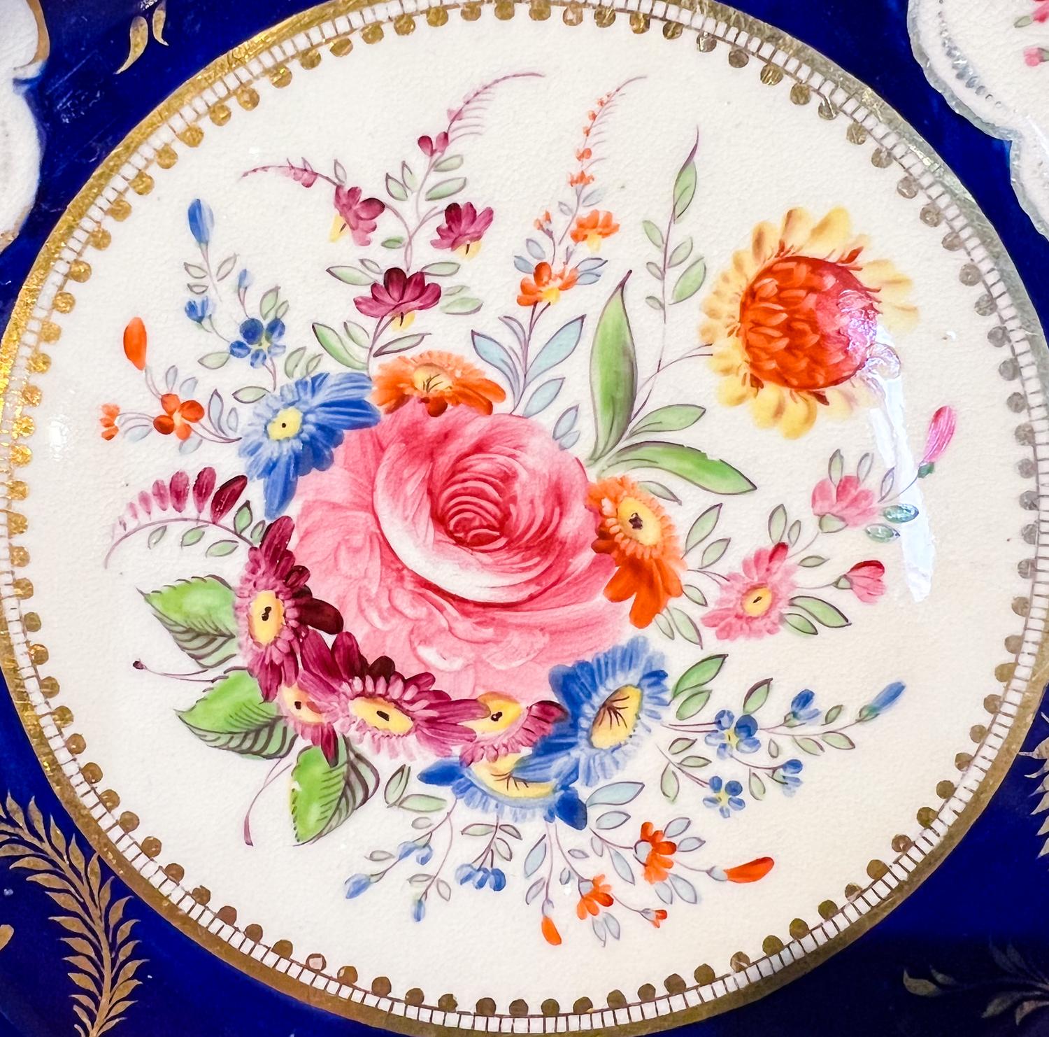 A Set of Twelve Bloor Derby Porcelain Plates