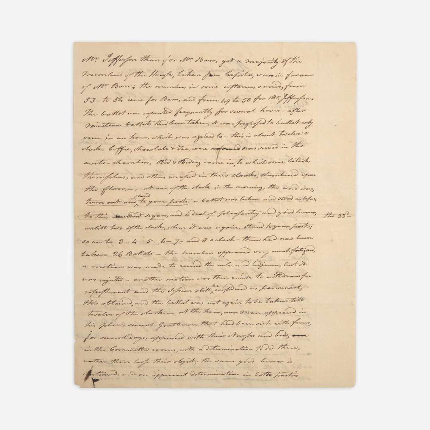 [Jefferson, Thomas] Mattoon, Ebenezer Group of 3 Autograph Letters, signed