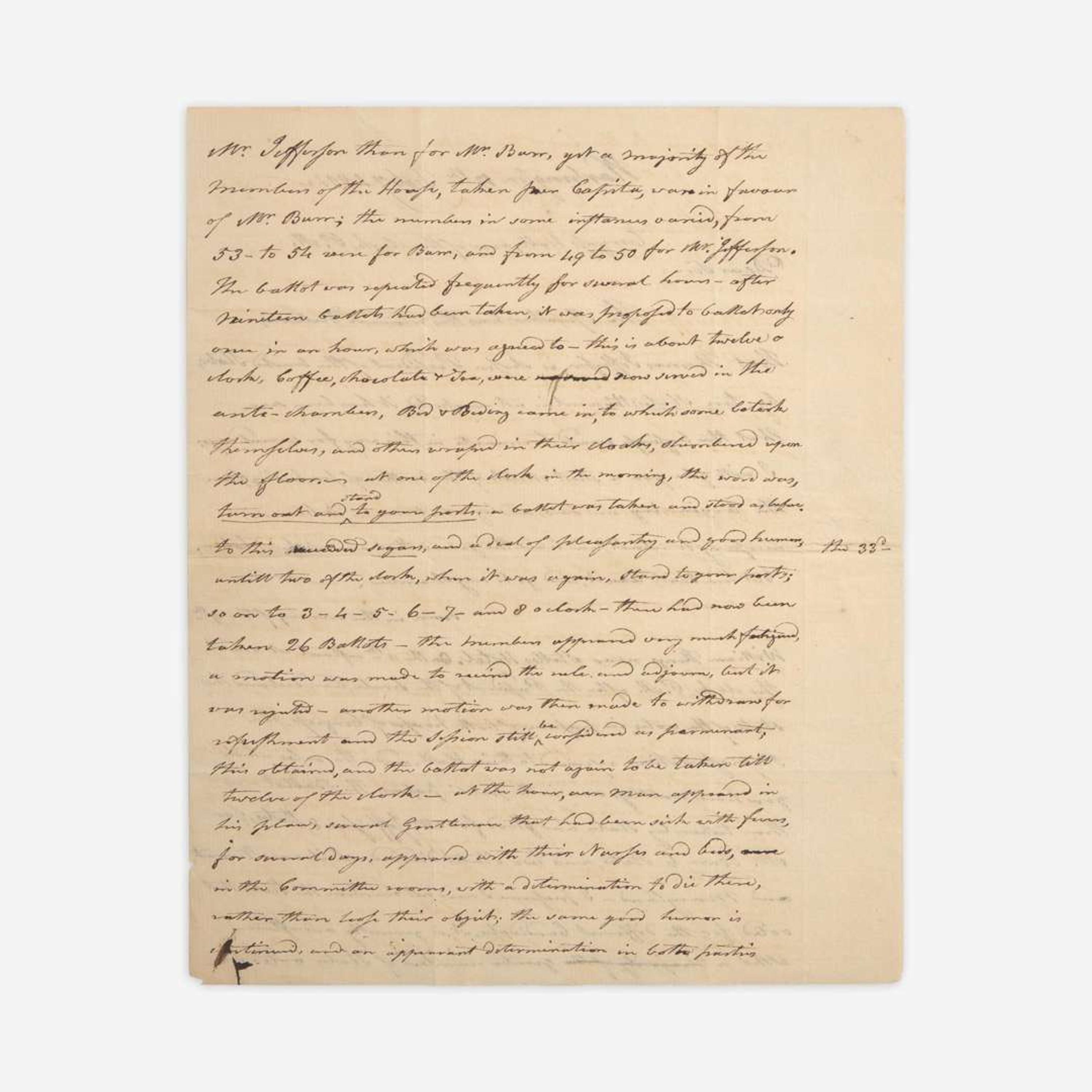 [Jefferson, Thomas] Mattoon, Ebenezer Group of 3 Autograph Letters, signed