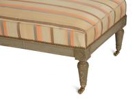 A Gustavian Style Painted and Parcel Gilt Chaise Longue