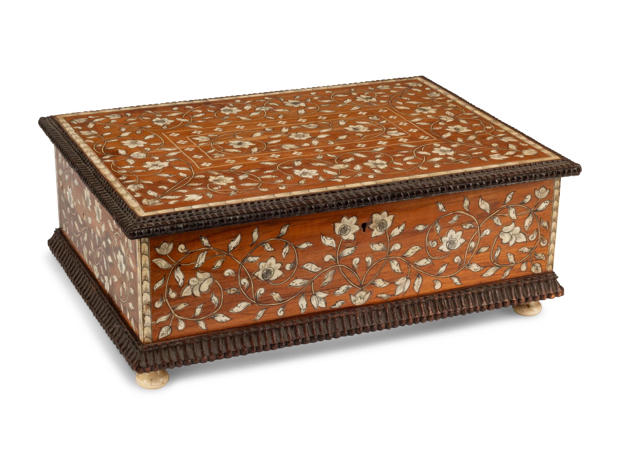 An Anglo-Colonial Marquetry Table Casket