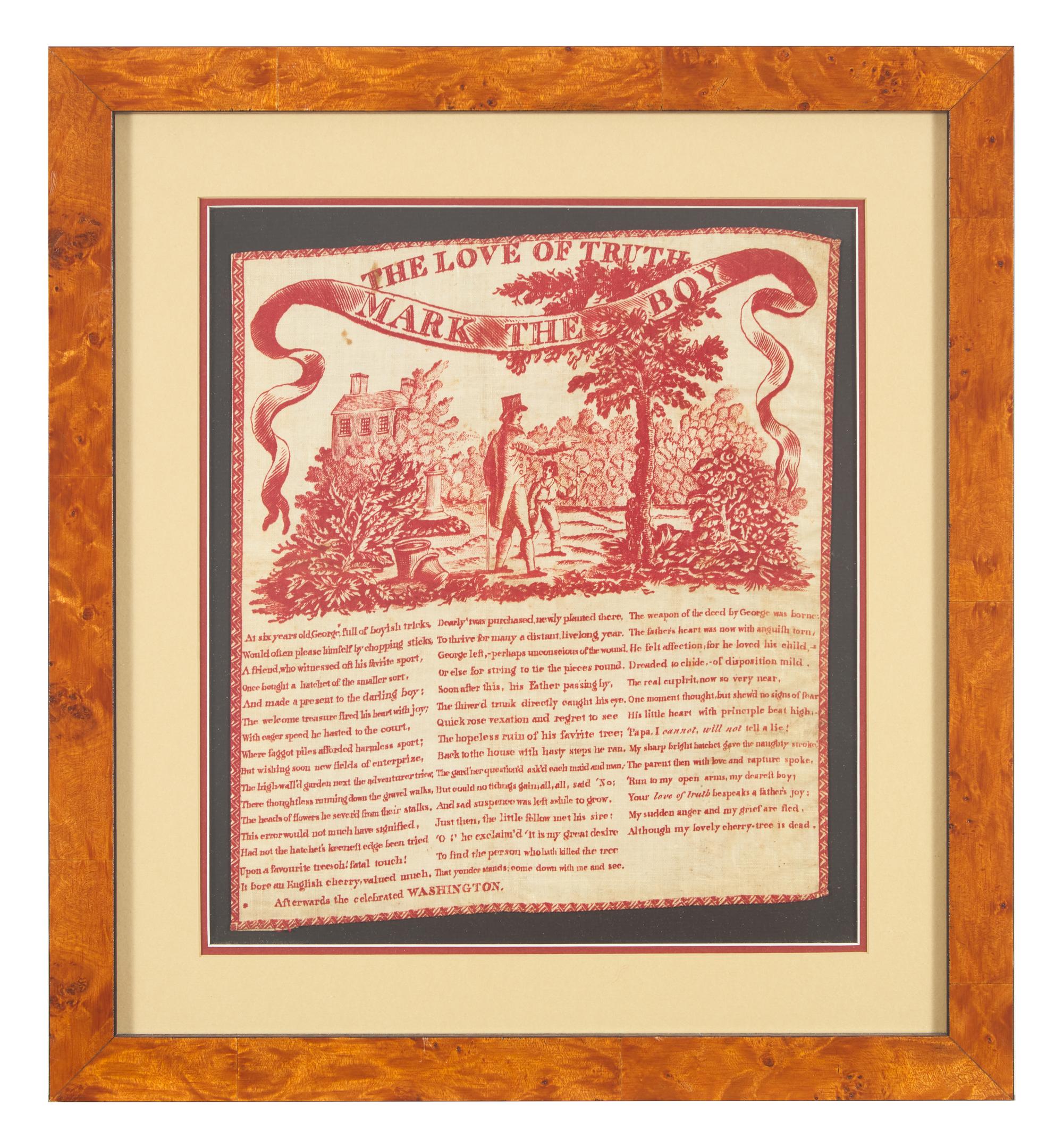 [Washington, George] The Love of Truth Mark the Boy