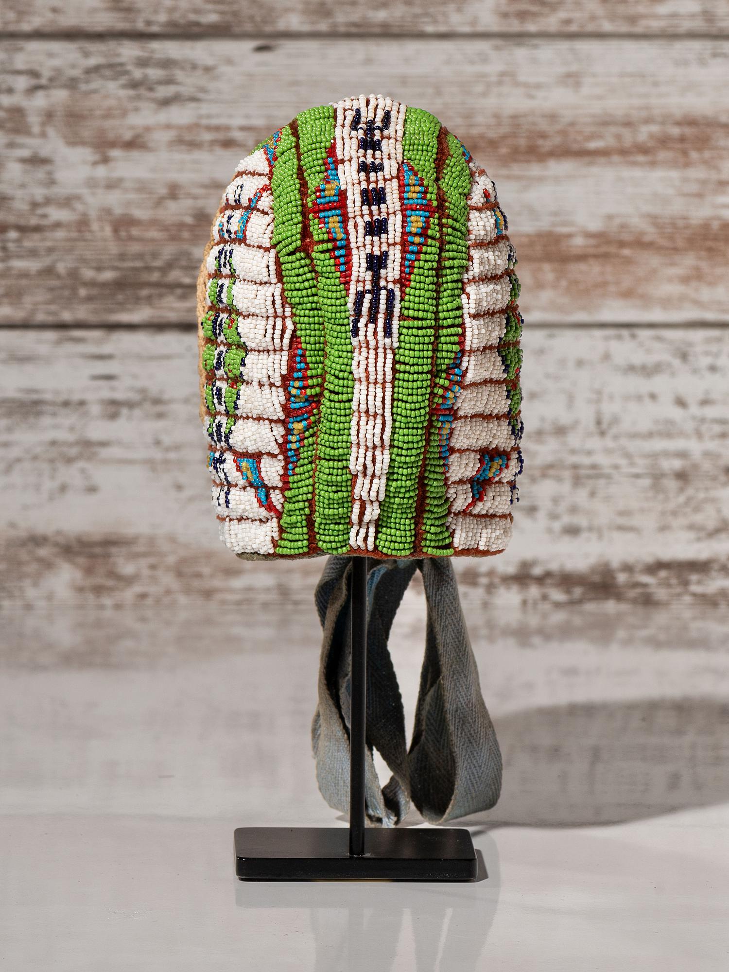 Sioux Child's Beaded Bonnet