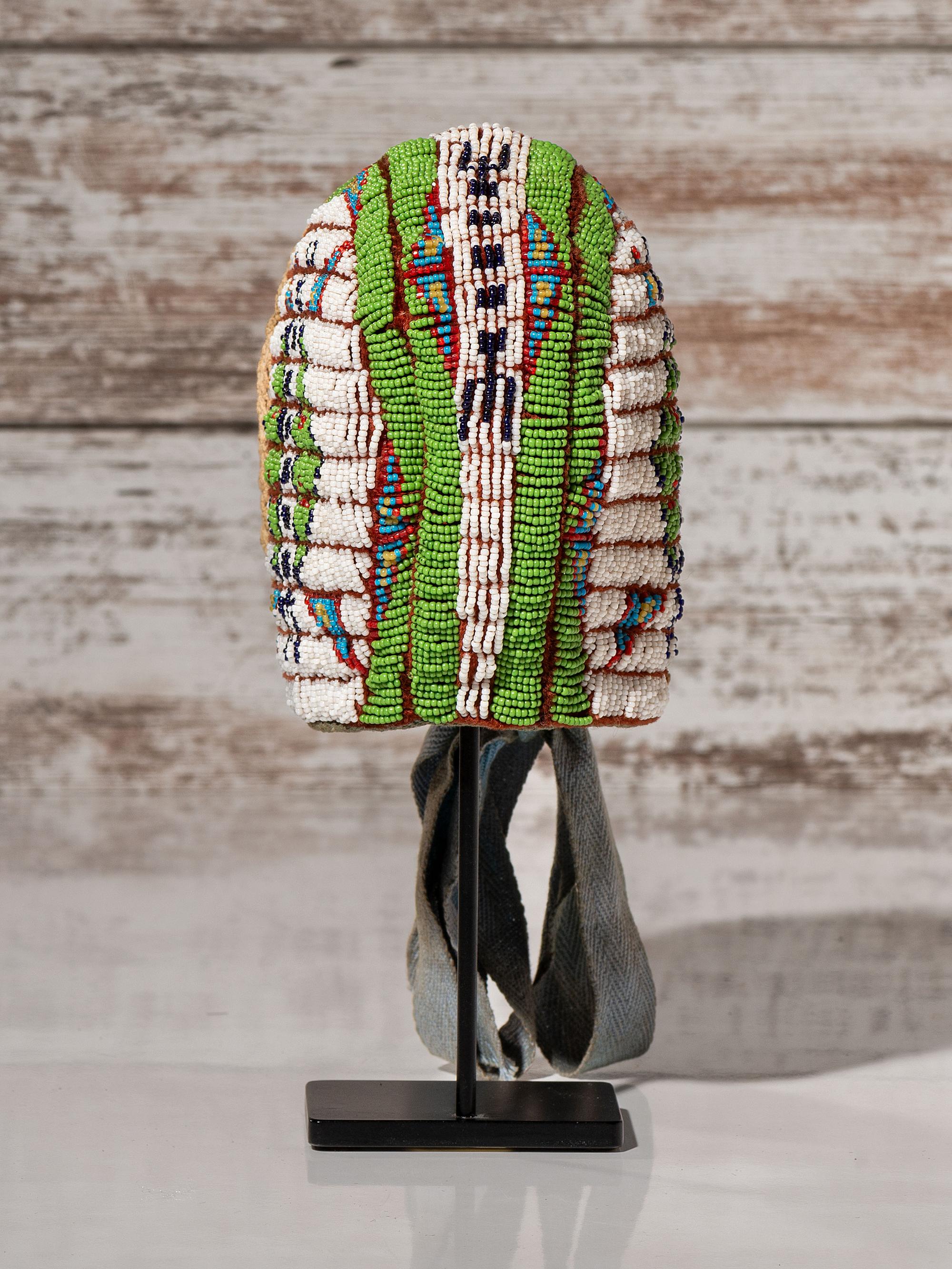 Sioux Child's Beaded Bonnet