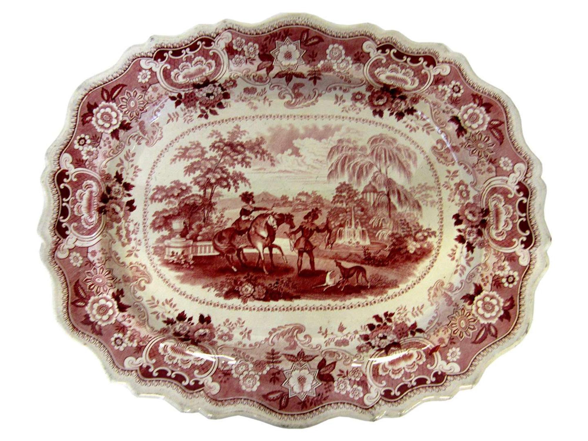 Group of Staffordshire transfer-printed tablewares first half 19th century