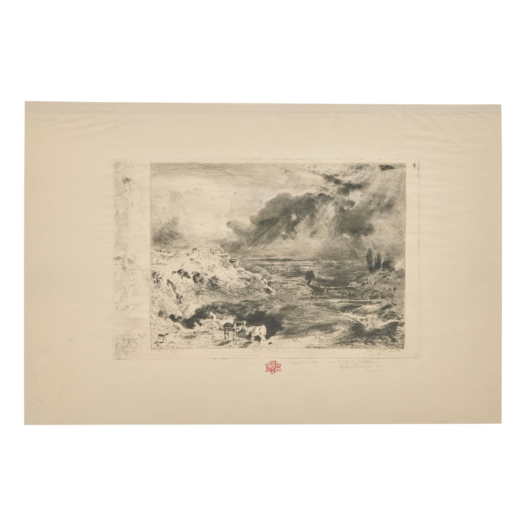 Félix Hilaire Buhot (French, 1847-1898) — L'Orage (Two Works)