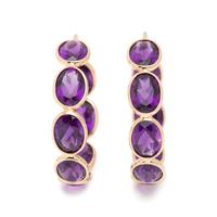 AMETHYST HOOP EARRINGS