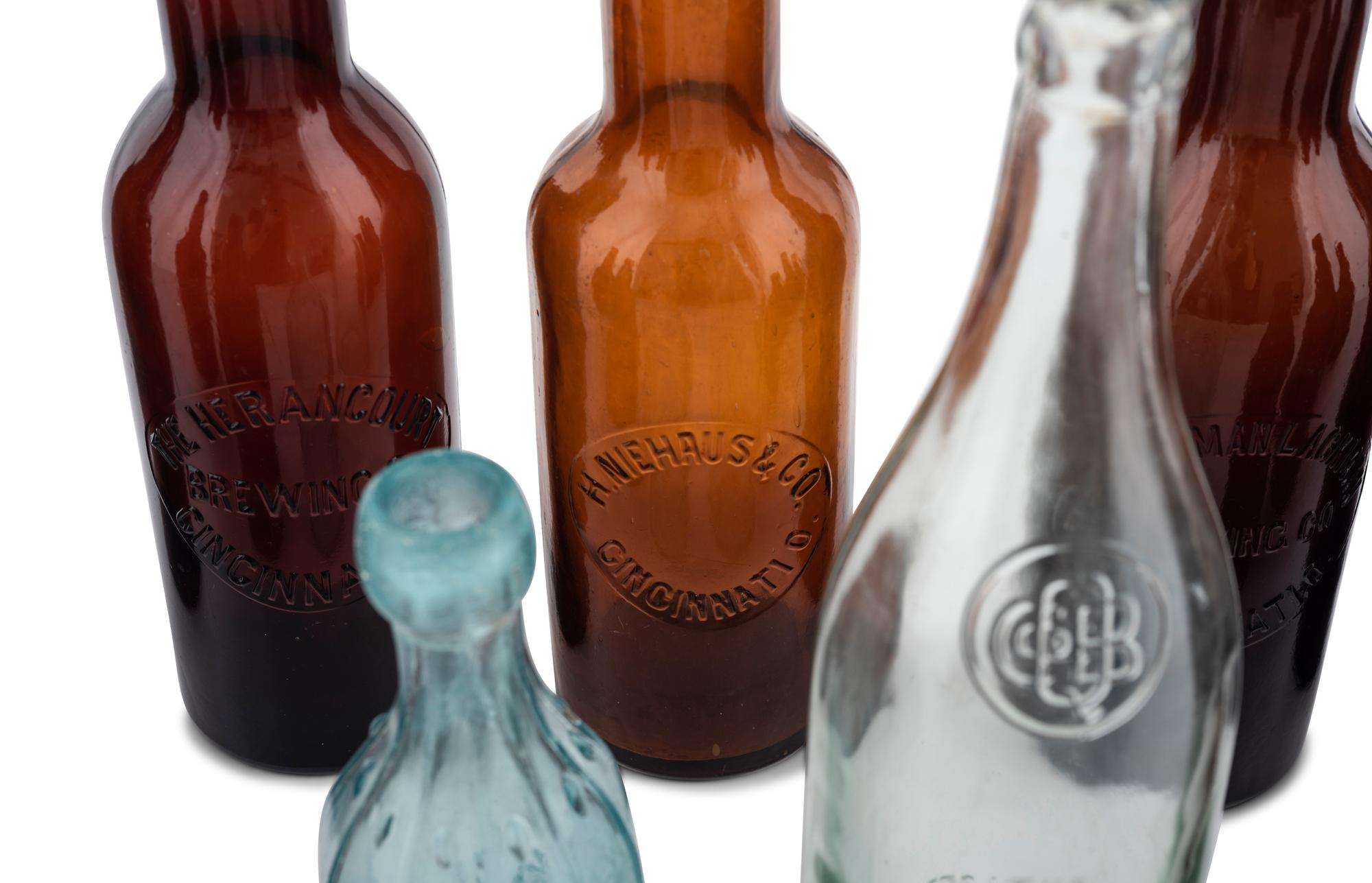 Fifteen Cincinnati Brewery and Mineral Water Bottles