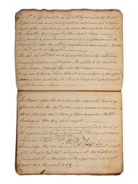 [PONTIAC'S WAR]. Manuscript orderly book chronicling the daily march of Colonel Henry Bouquet's force of British, Pennsylvania and Virginia volunteers. August-November, 1764.