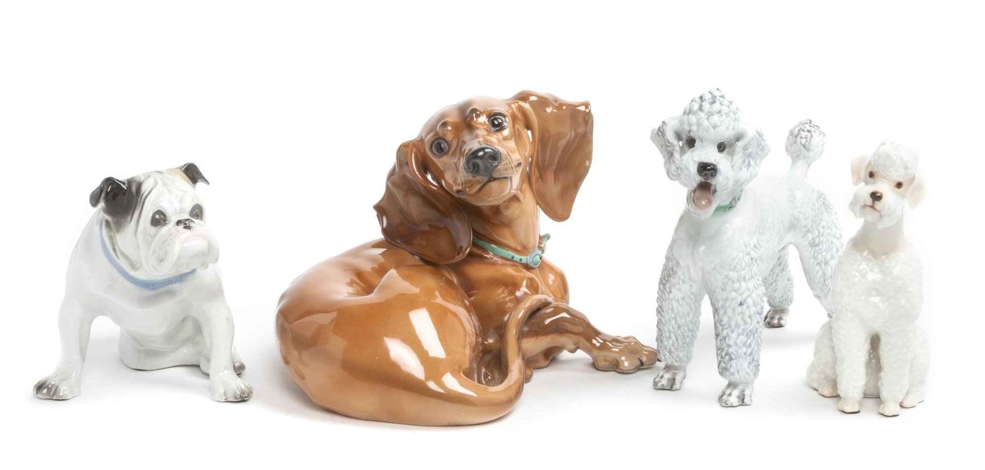 Four German Porcelain Figures Width of widest 9 1/4 inches. — 20TH CENTURY