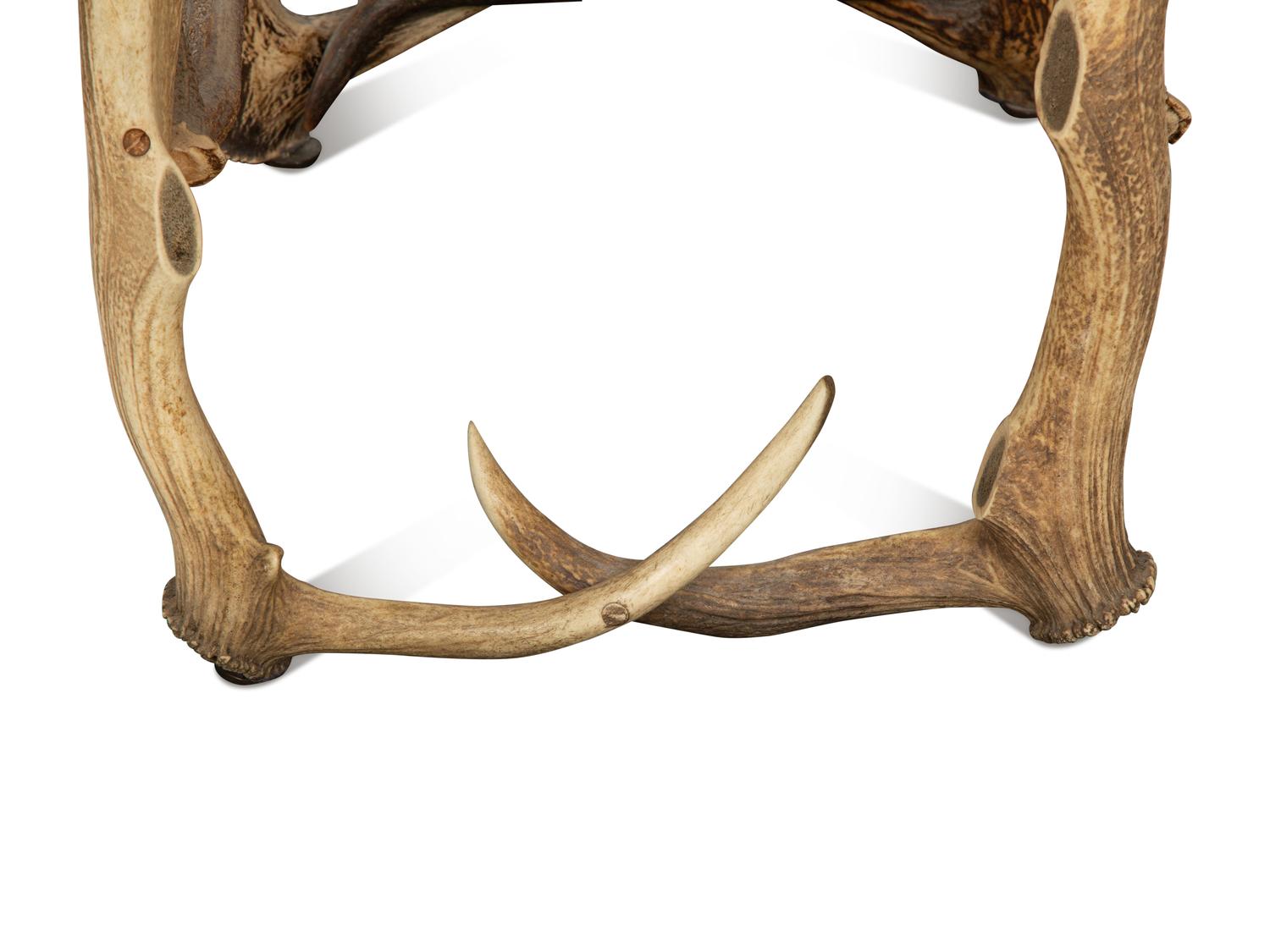 A Victorian Stag Horn Armchair