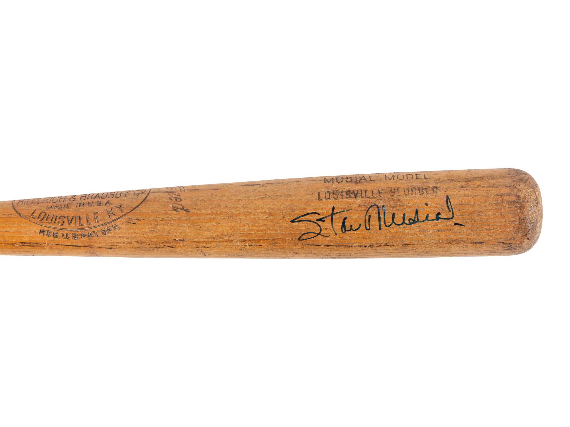 A 1958 Stan Musial Game Used Hillerich & Bradsby Bat PSA GU 8 - 3,000 Hit Season