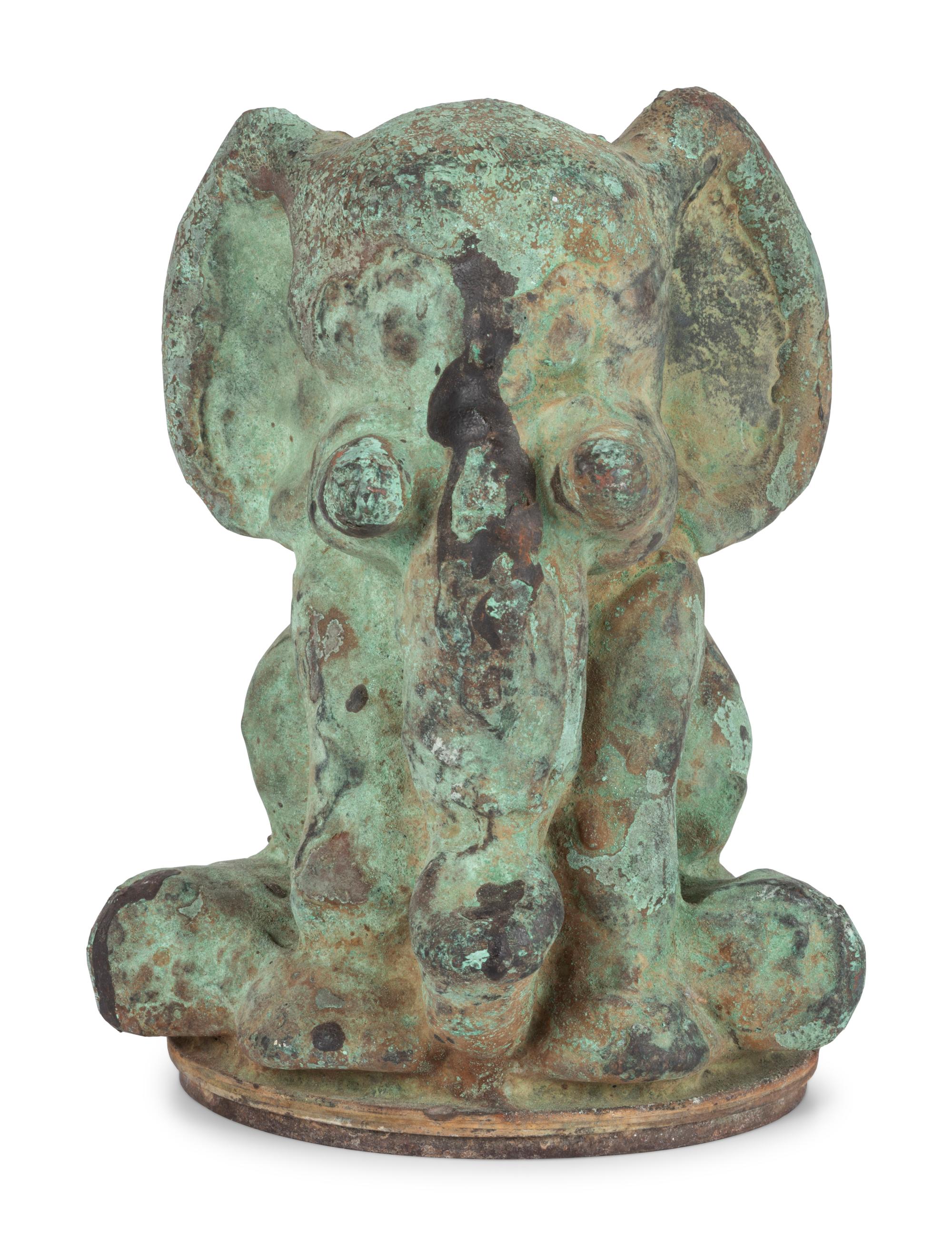 A Molded Copper Elephant-Form Toy Mold