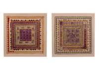 A Pair of Framed Indian Chakla Cloths