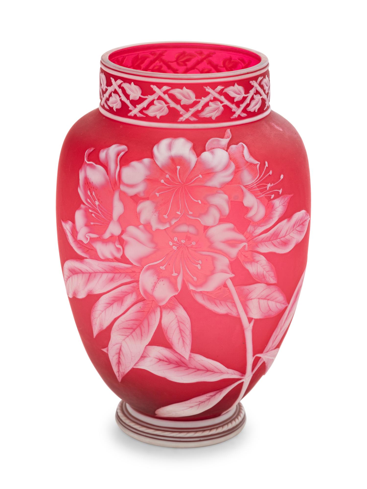 Pink Cameo Vase