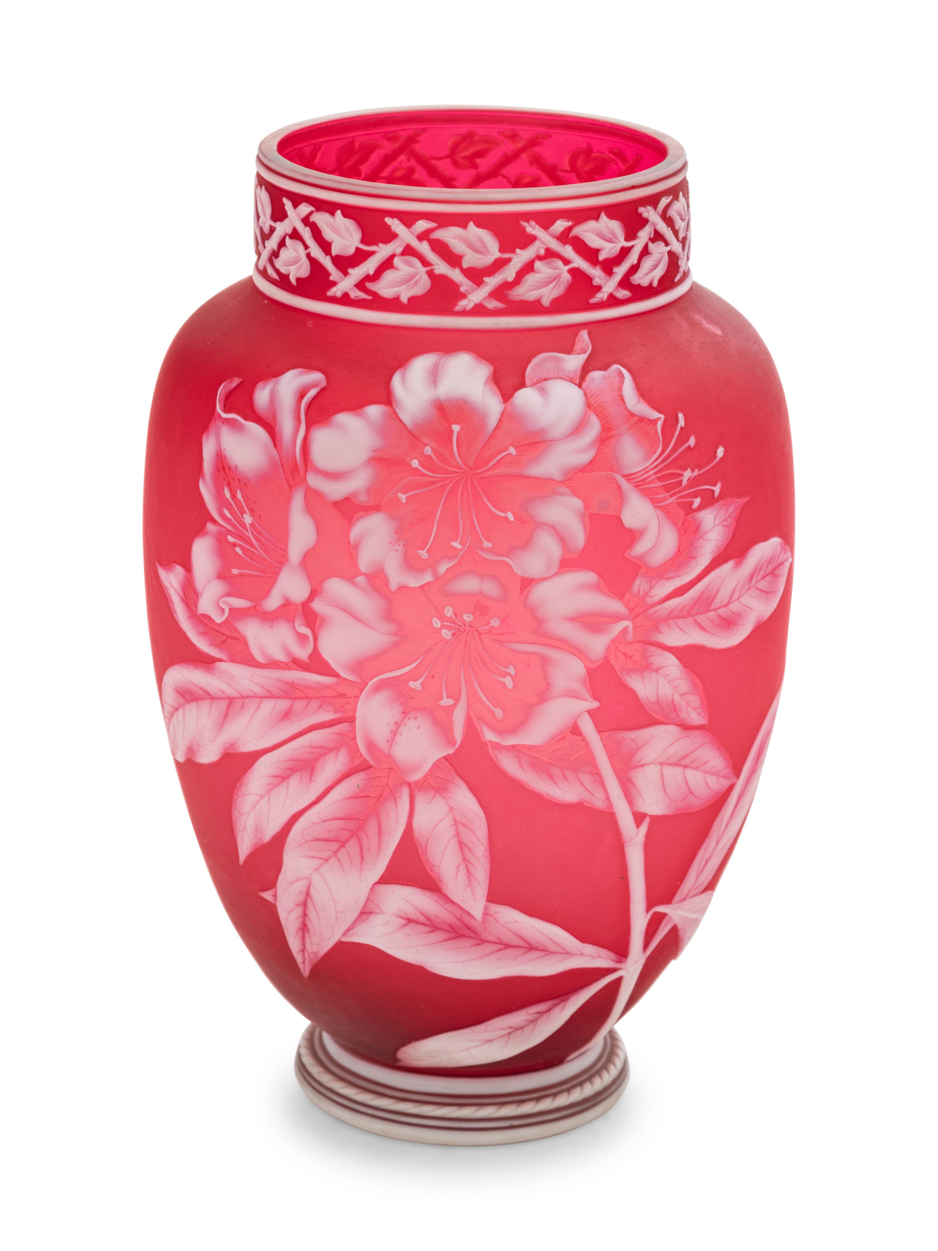 Pink Cameo Vase