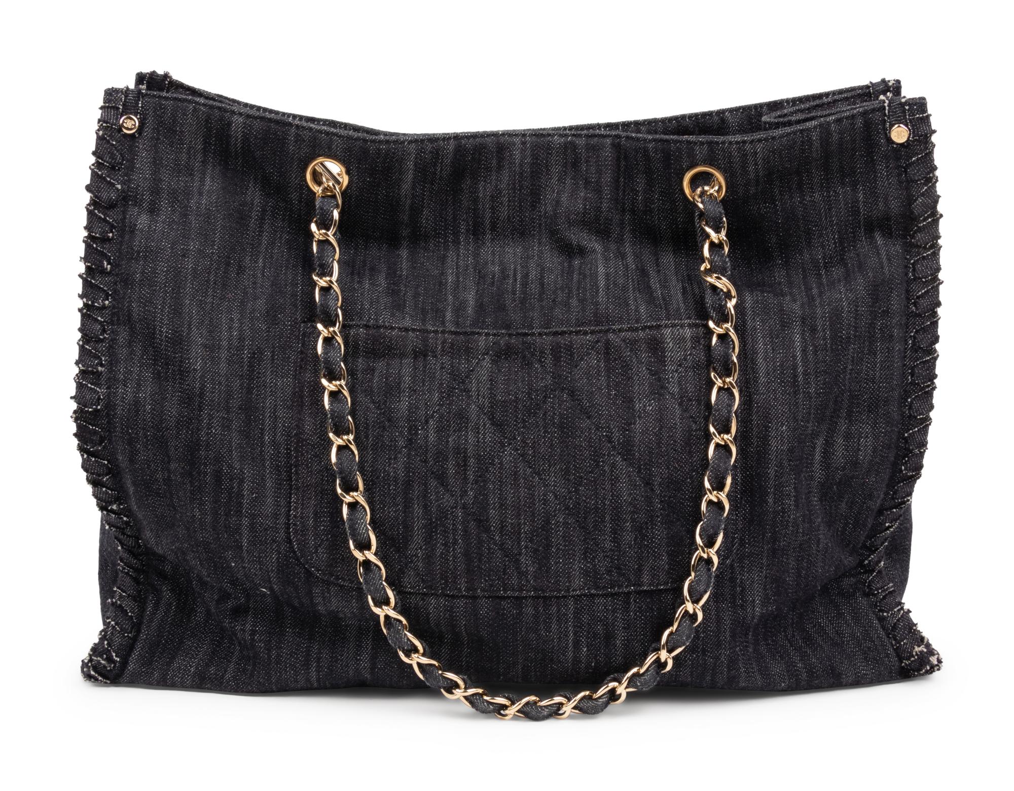Chanel Denim Shoulder Bag with Embroidery and Appliqué, 2004