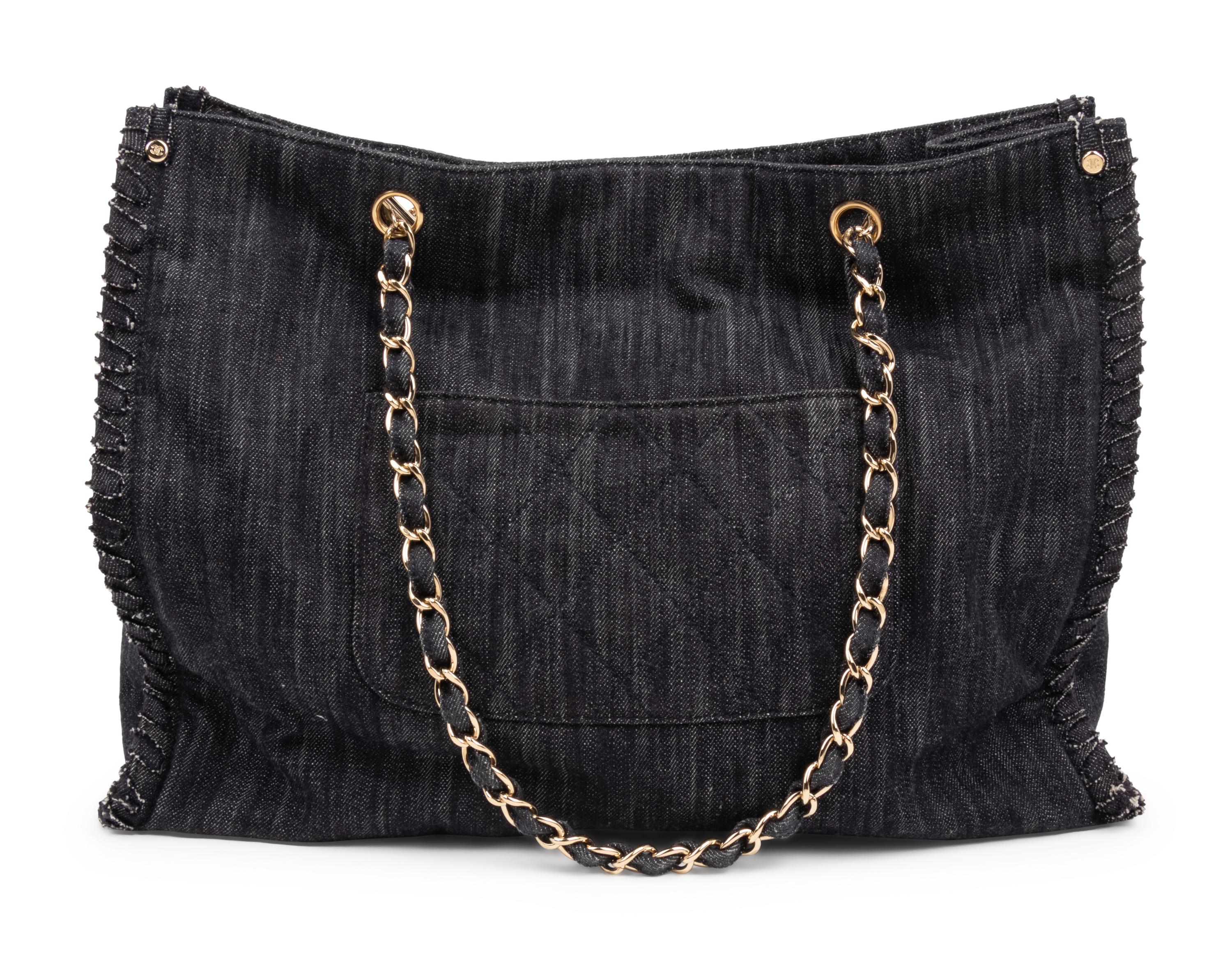 Chanel Denim Shoulder Bag with Embroidery and Appliqué, 2004