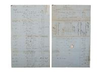 [SLAVERY & ABOLITION]. Two documents regarding payment of hired enslaved persons, comprising: