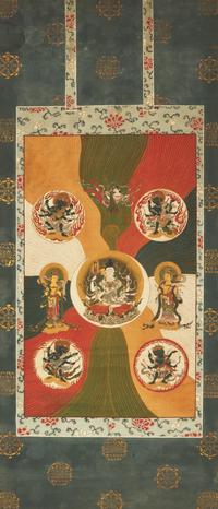 A Japanese Buddhist Mandala Painting, 19th/Early 20th Century 日本明治-大正 佛像畫