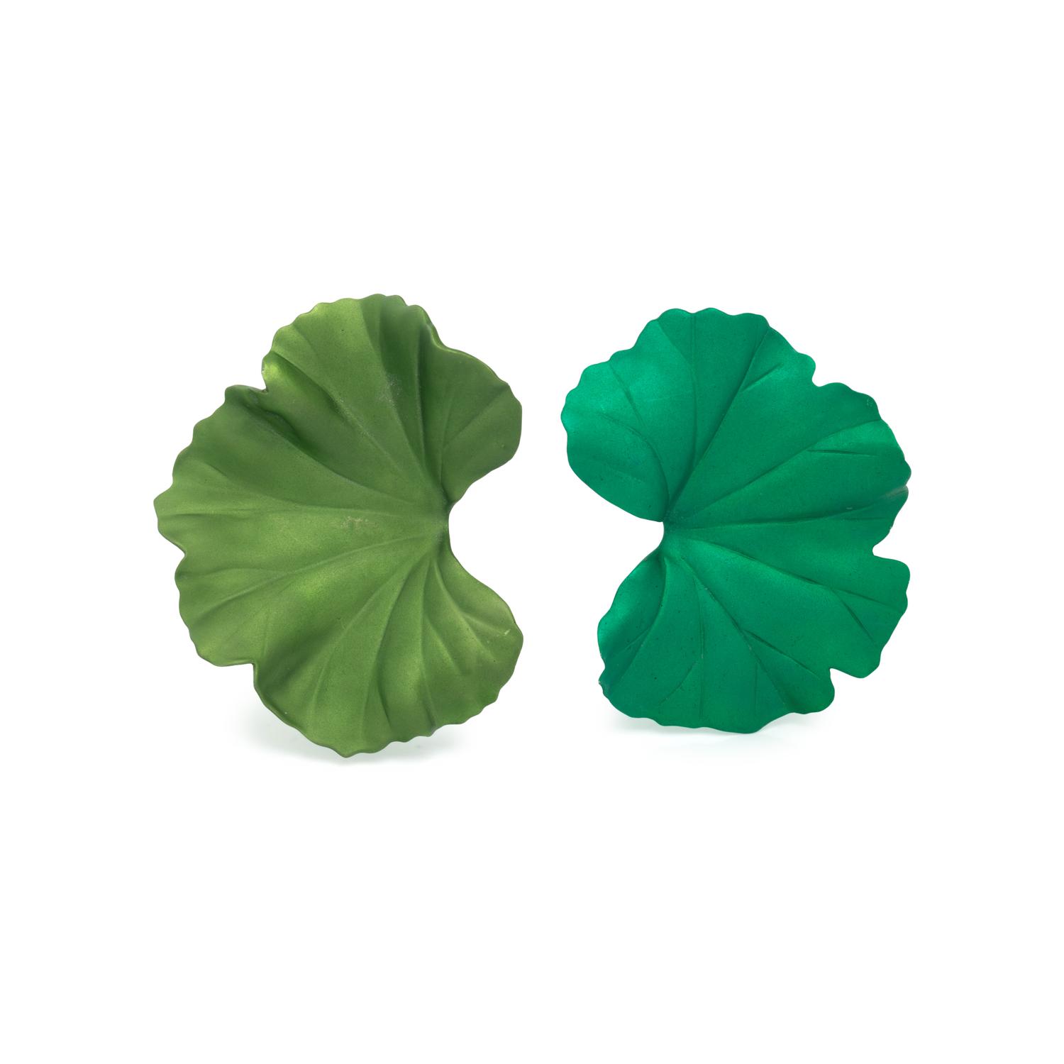 JAR, ALUMINUM 'GERANIUM' CLIP EARRINGS