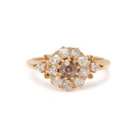 COLORED DIAMOND AND DIAMOND RING