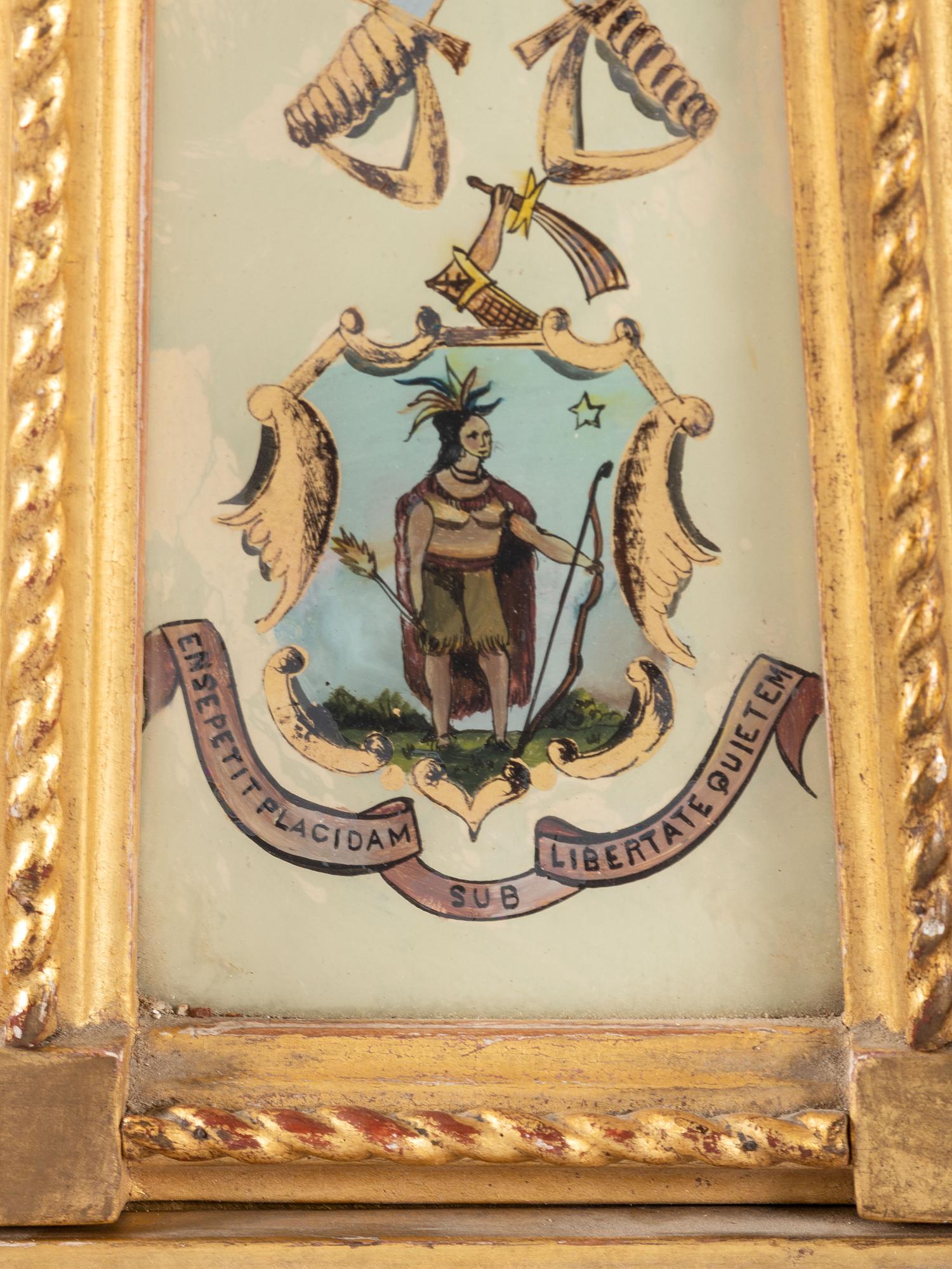 A Scarce Federal 'Battle of Lexington' Parcel Gilt Mahogany Banjo Clock