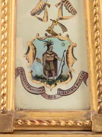 A Scarce Federal 'Battle of Lexington' Parcel Gilt Mahogany Banjo Clock