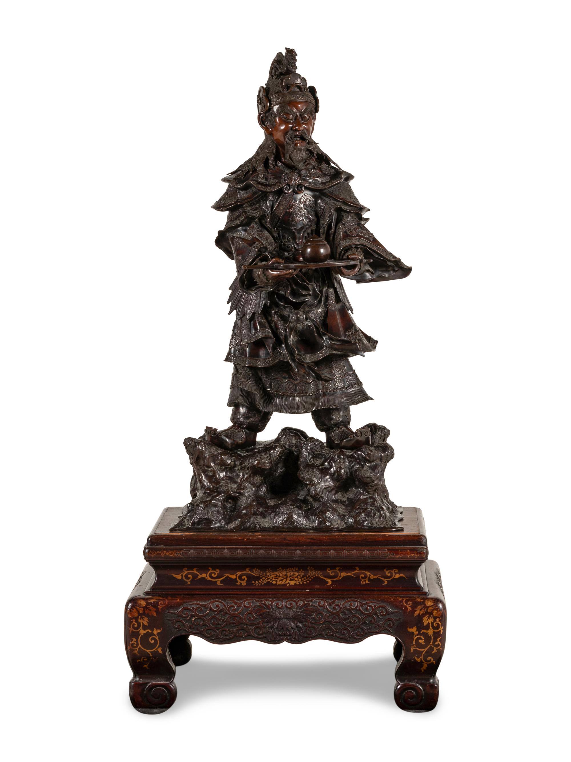 An Impressive Japanese Bronze Figure of Ryujin, Meiji Period 日本明治時代 銅雕龍神巨像