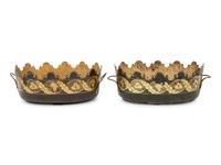 A Pair of French Painted Tole Verrières