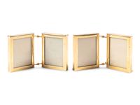 A Pair of American Gold Double-Picture Frames Retailed by Milton-Fuller