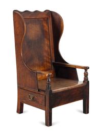 An English Oak Lambing Chair