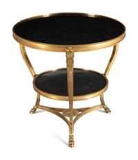 A French Neoclassical Style Gilt Bronze and Marble Guéridon